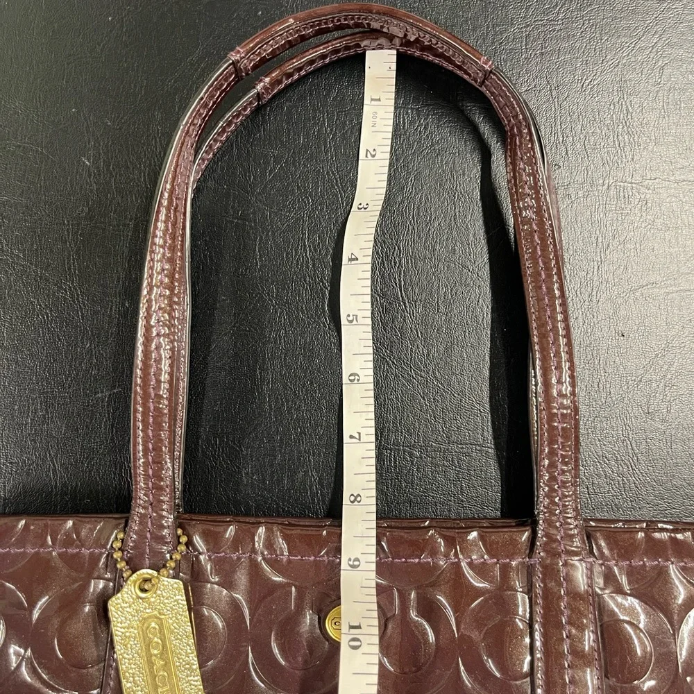 Coach Signature Patent Leather Gallery Tote - Picture 12 of 13